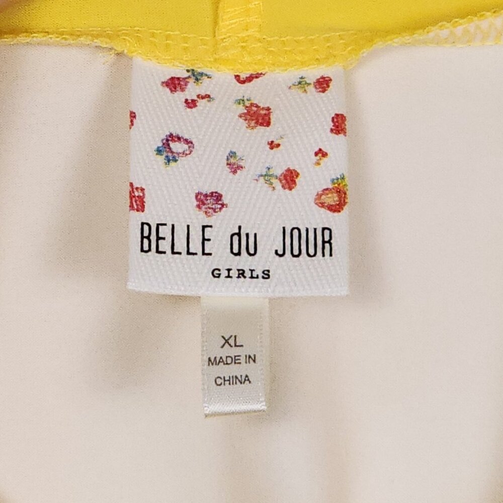 Belle du Jour Lot of 3 Girls Shirts L-XL Love Happy Graphic Blue Yellow Purple - Picture 6 of 16